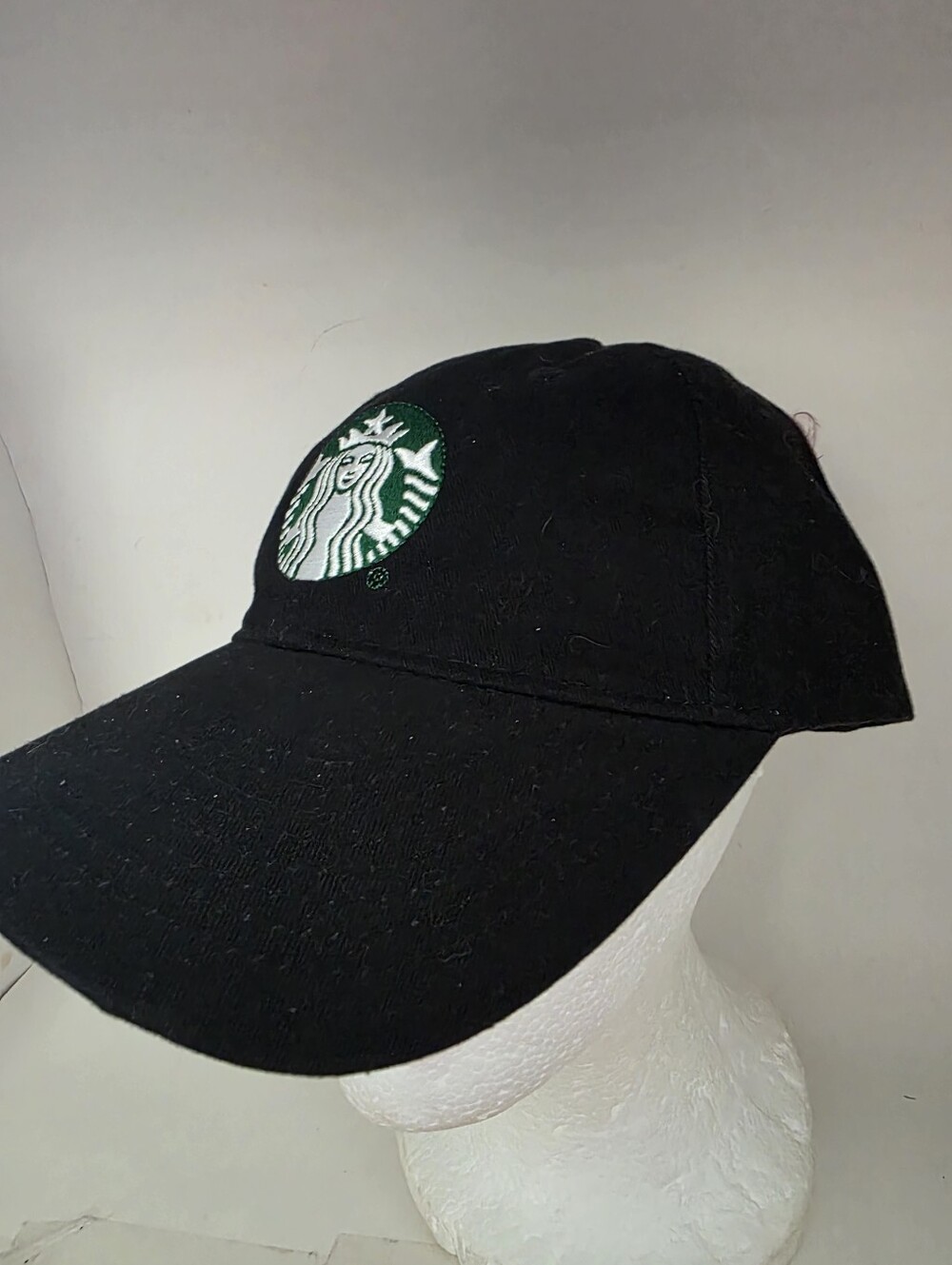 Starbucks Coffee Mermaid Logo Cap Hat Adjustable Black Employee Cotton Unisex